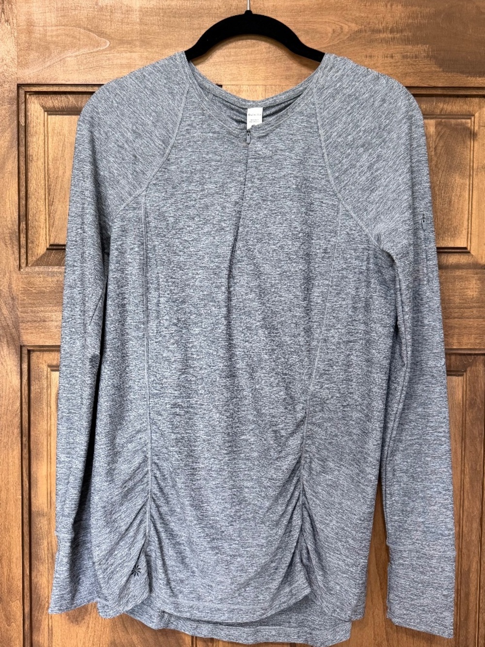 Athleta Heathered Gray women's long sleeve UPF swim shirt coverup size medium